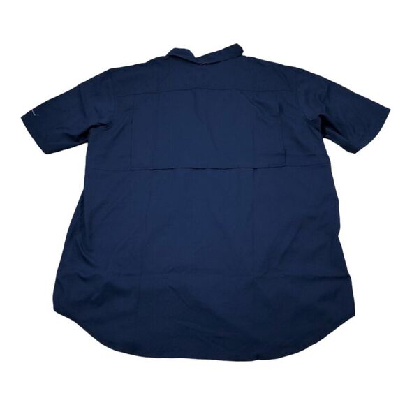 Columbia Omni Shade Men's Silver Ridge Utility Lite Shirt Dark Blue Size 2XT - Picture 2 of 9